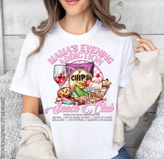 Mama's Evening Addiction Snack Club Tee